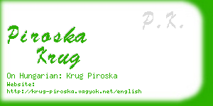 piroska krug business card